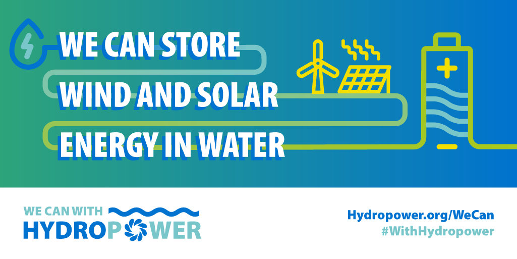 Storing wind and solar energy in water batteries